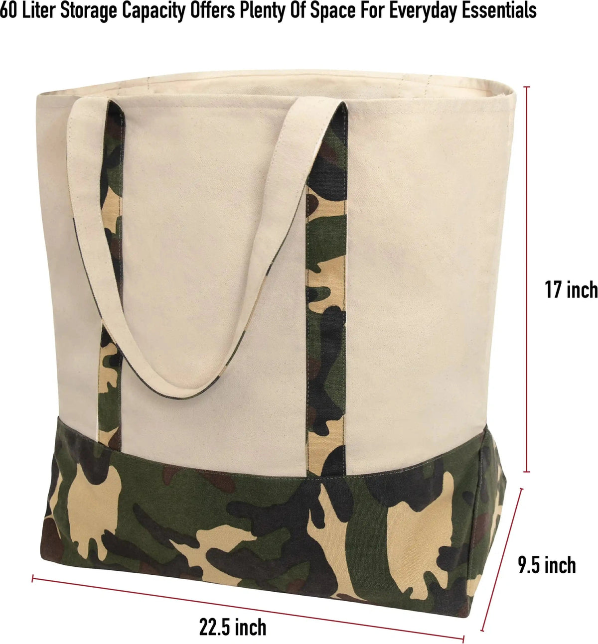 Rothco Large Camo Canvas Tote Bag Natural / one Size