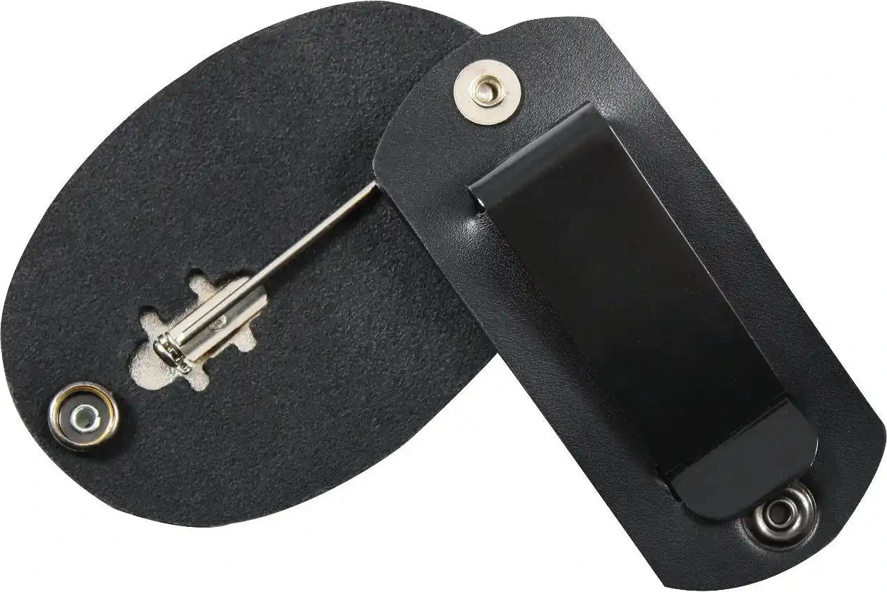 Rothco Leather Clip on Badge Holder with Swivel Snap