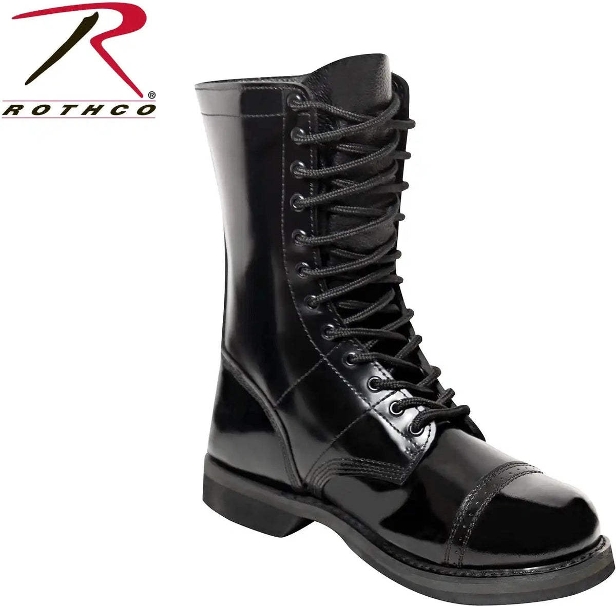 Rothco Leather Jump Boot 10 Inch Black / 6