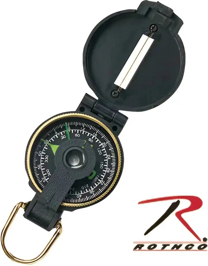 Rothco Lensatic Plastic Compass Black