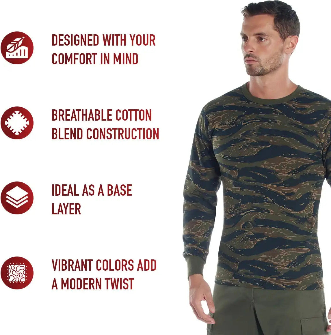 Rothco Long Sleeve Color Camo t Shirt