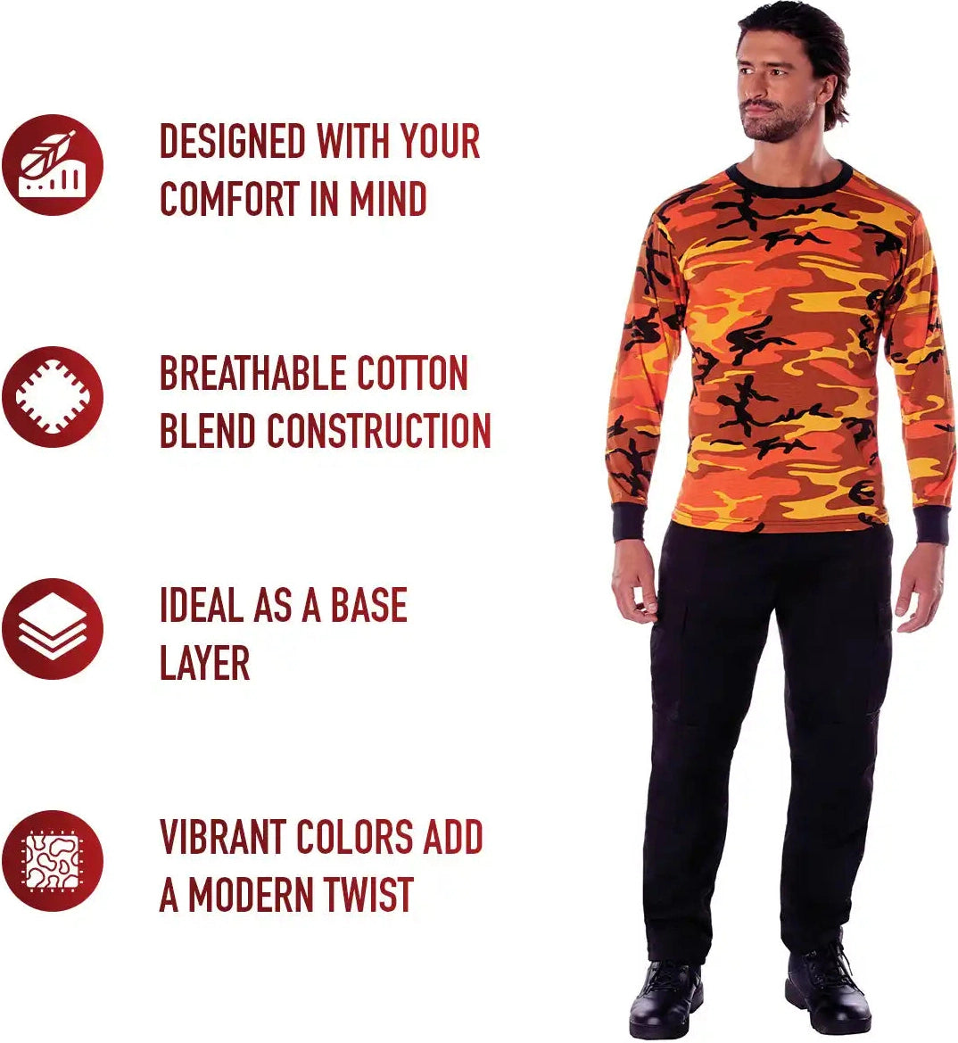 Rothco Long Sleeve Color Camo t Shirt