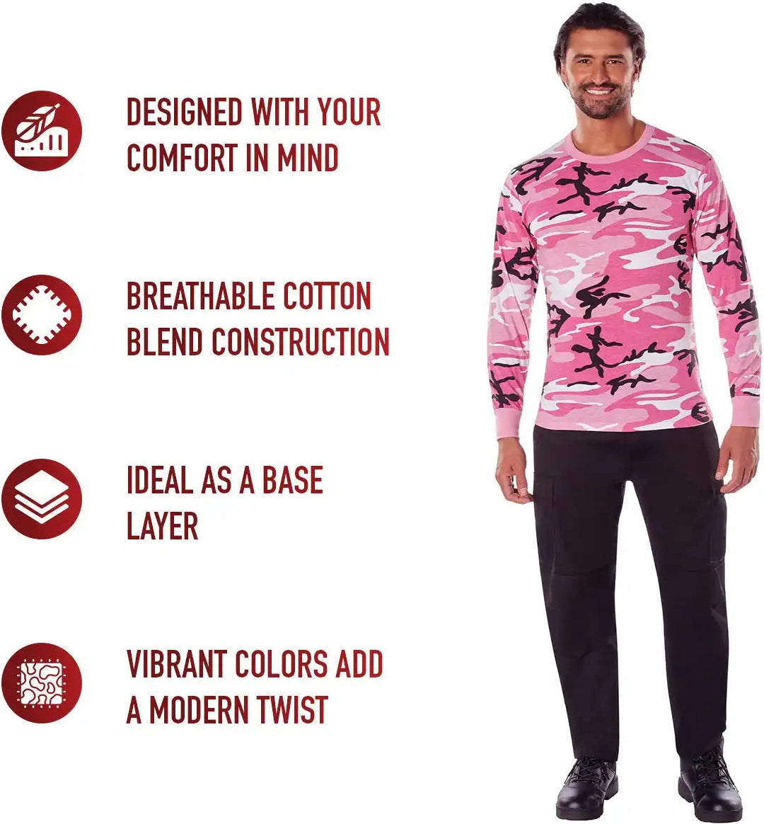 Rothco Long Sleeve Color Camo t Shirt