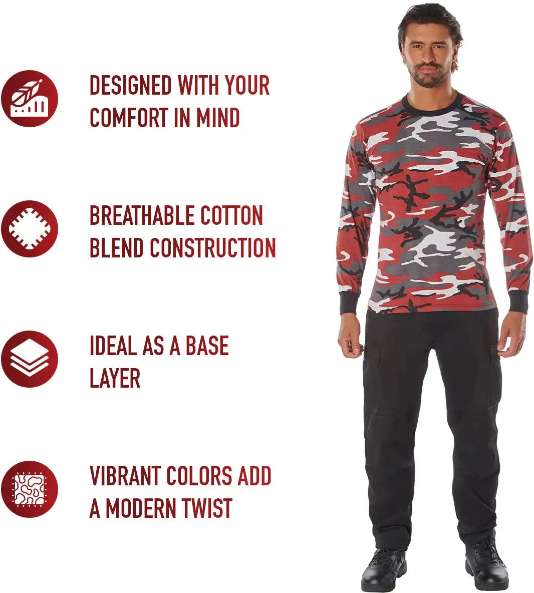 Rothco Long Sleeve Color Camo t Shirt