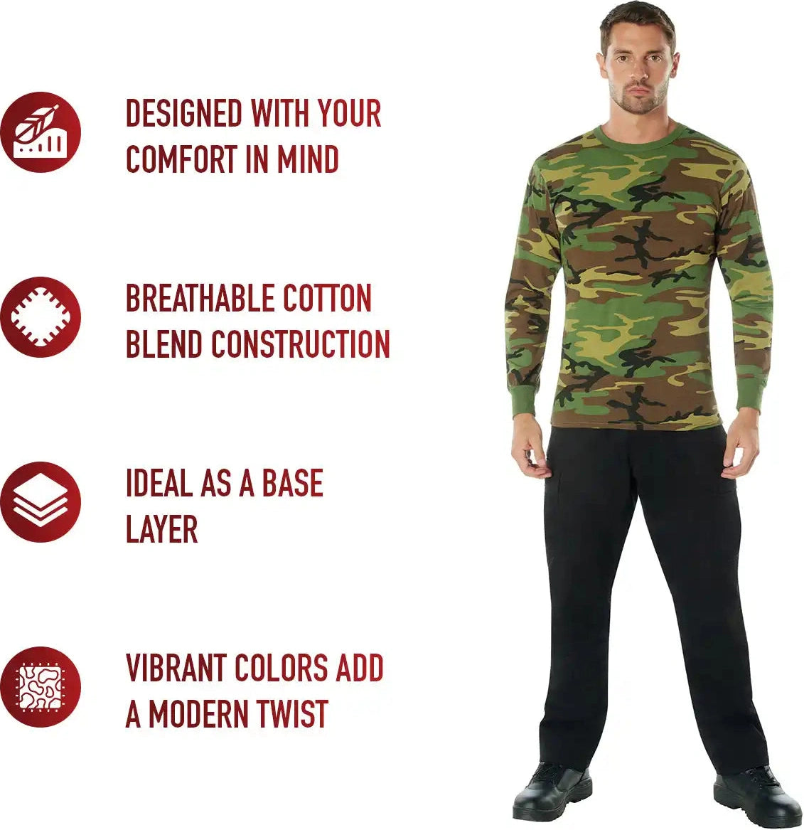 Rothco Long Sleeve Color Camo t Shirt