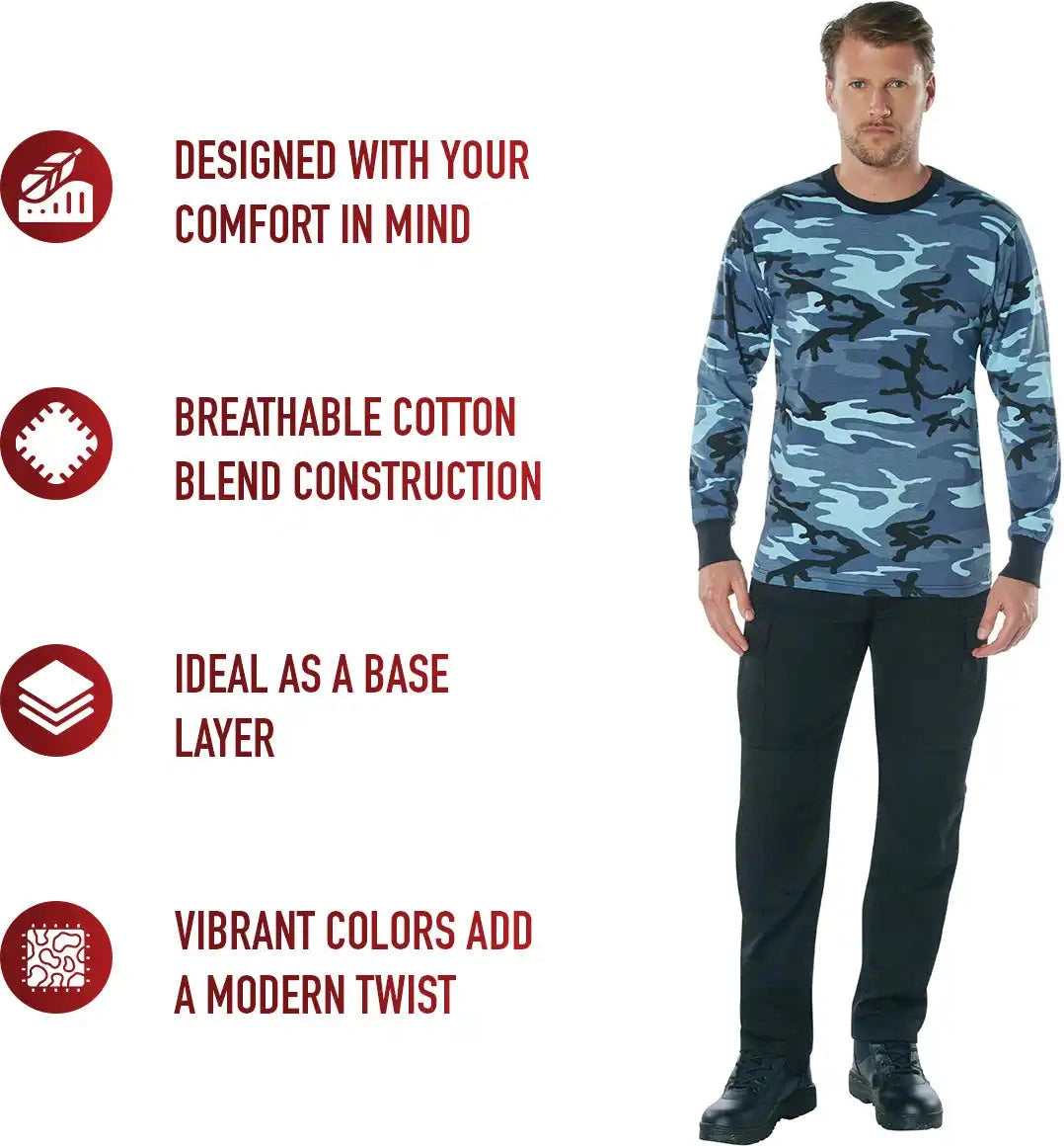 Rothco Long Sleeve Color Camo t Shirt