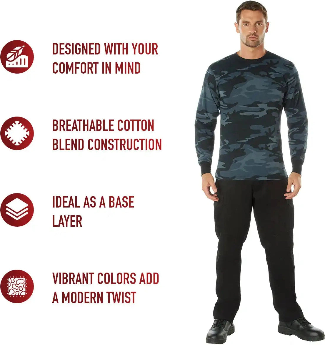 Rothco Long Sleeve Color Camo t Shirt