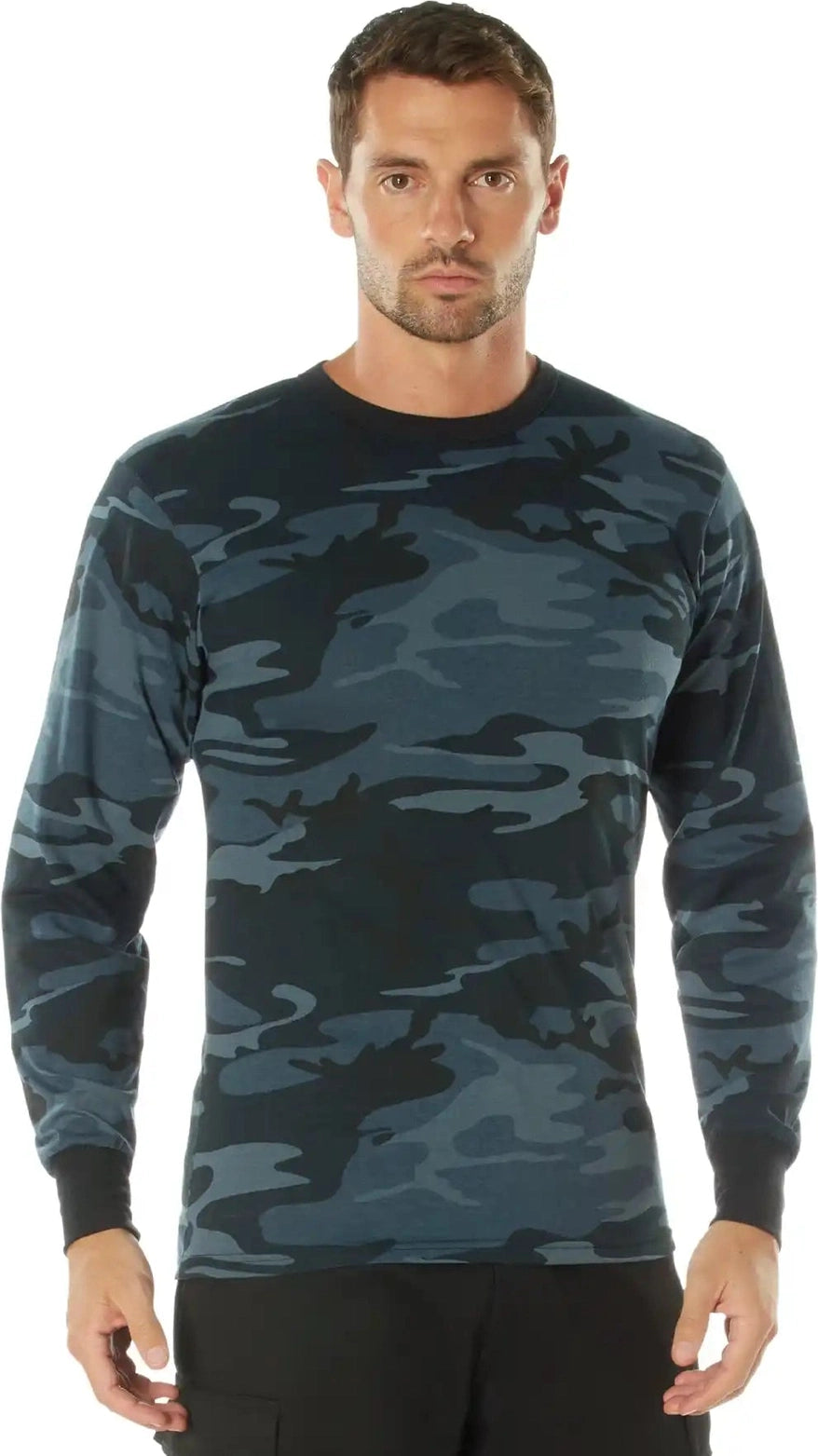 Rothco Long Sleeve Color Camo t Shirt Midnight Blue / s