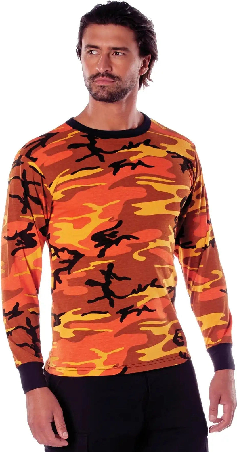 Rothco Long Sleeve Color Camo t Shirt Savage Orange / s