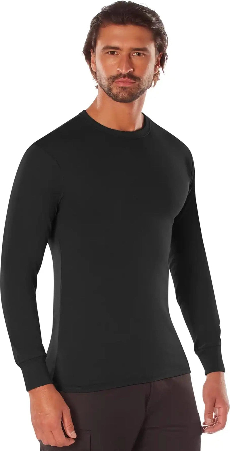 Rothco Long Sleeve Solid t Shirt Black / l