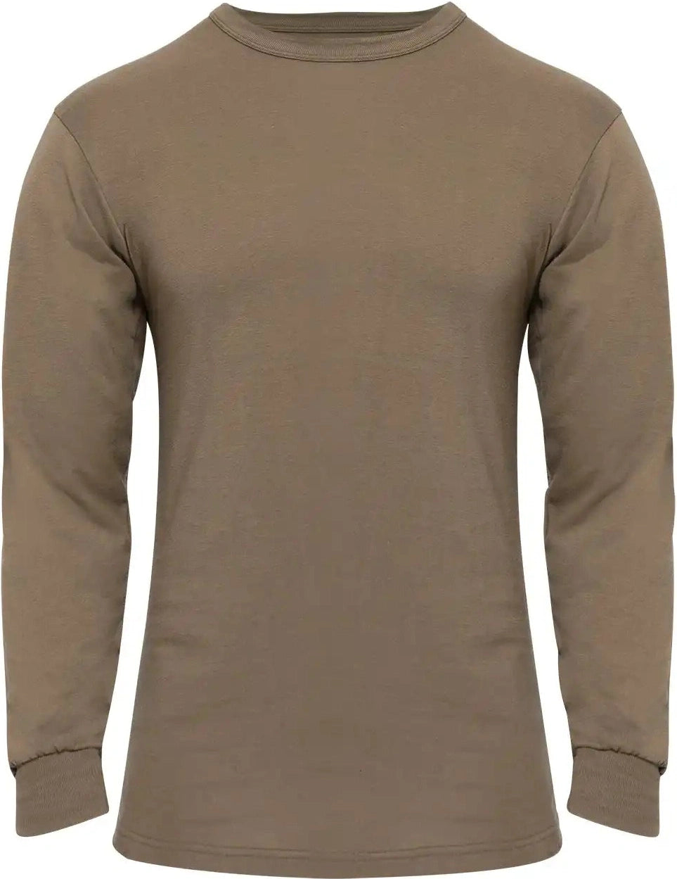 Rothco Long Sleeve Solid t Shirt Brown / m