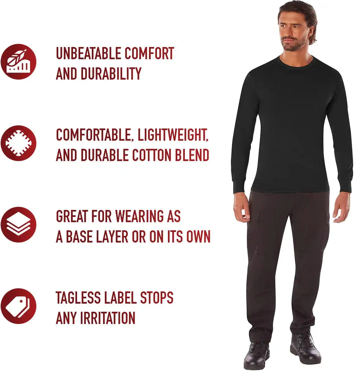 Rothco Long Sleeve Solid t Shirt