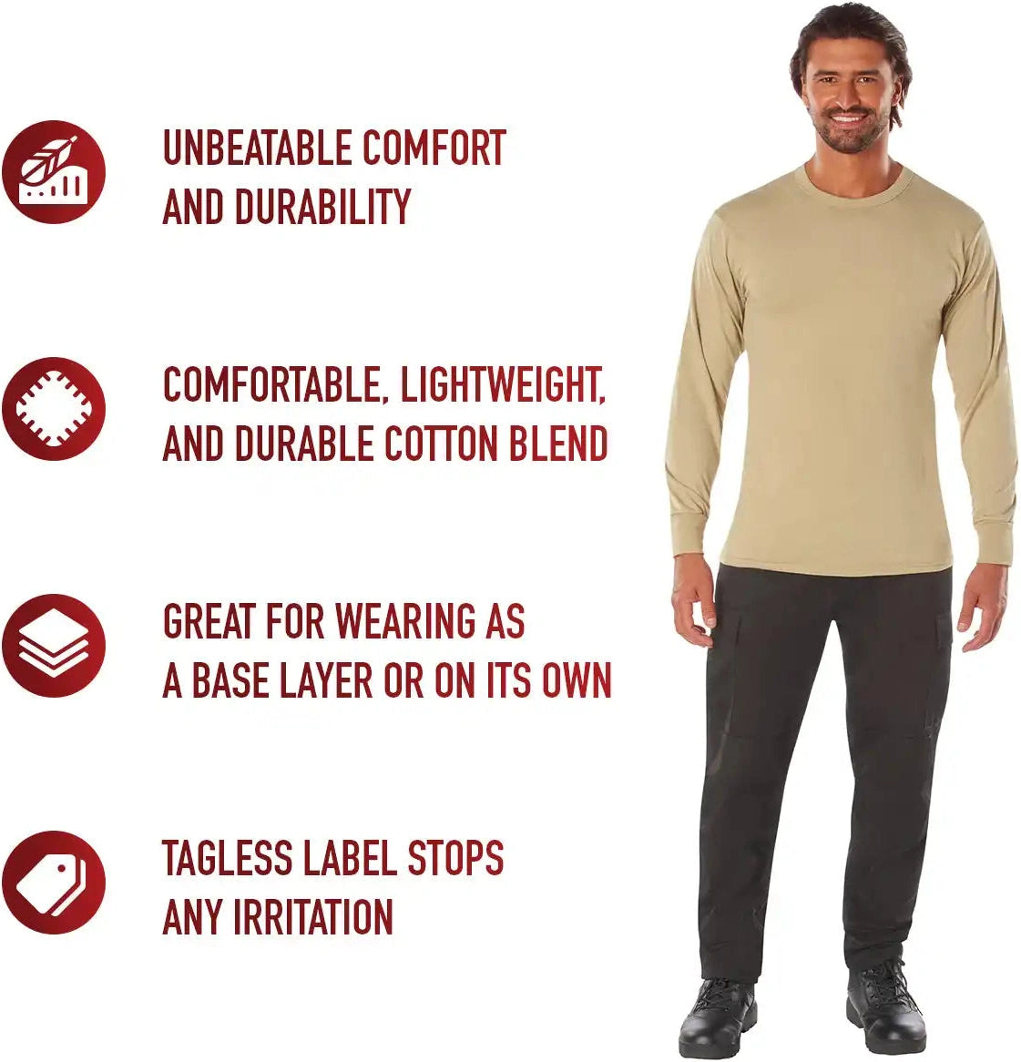 Rothco Long Sleeve Solid t Shirt