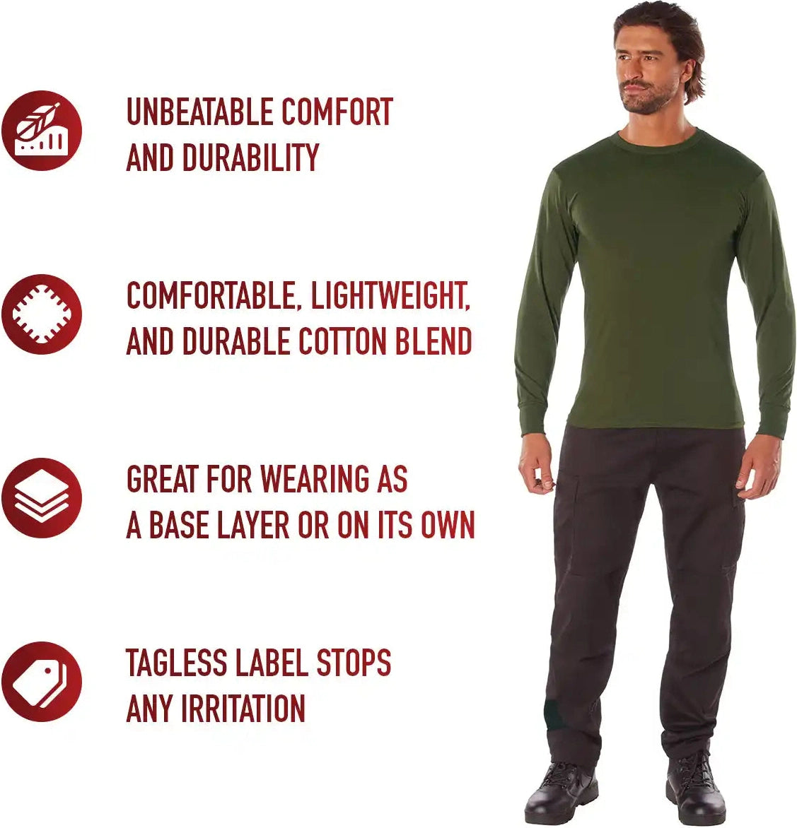 Rothco Long Sleeve Solid t Shirt