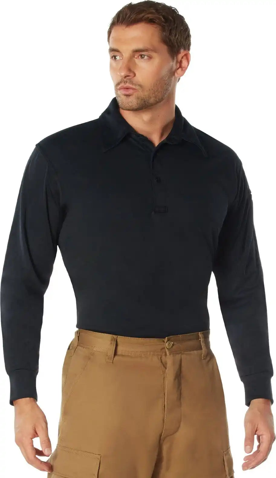 Rothco Long Sleeve Tactical Performance Polo Black / m
