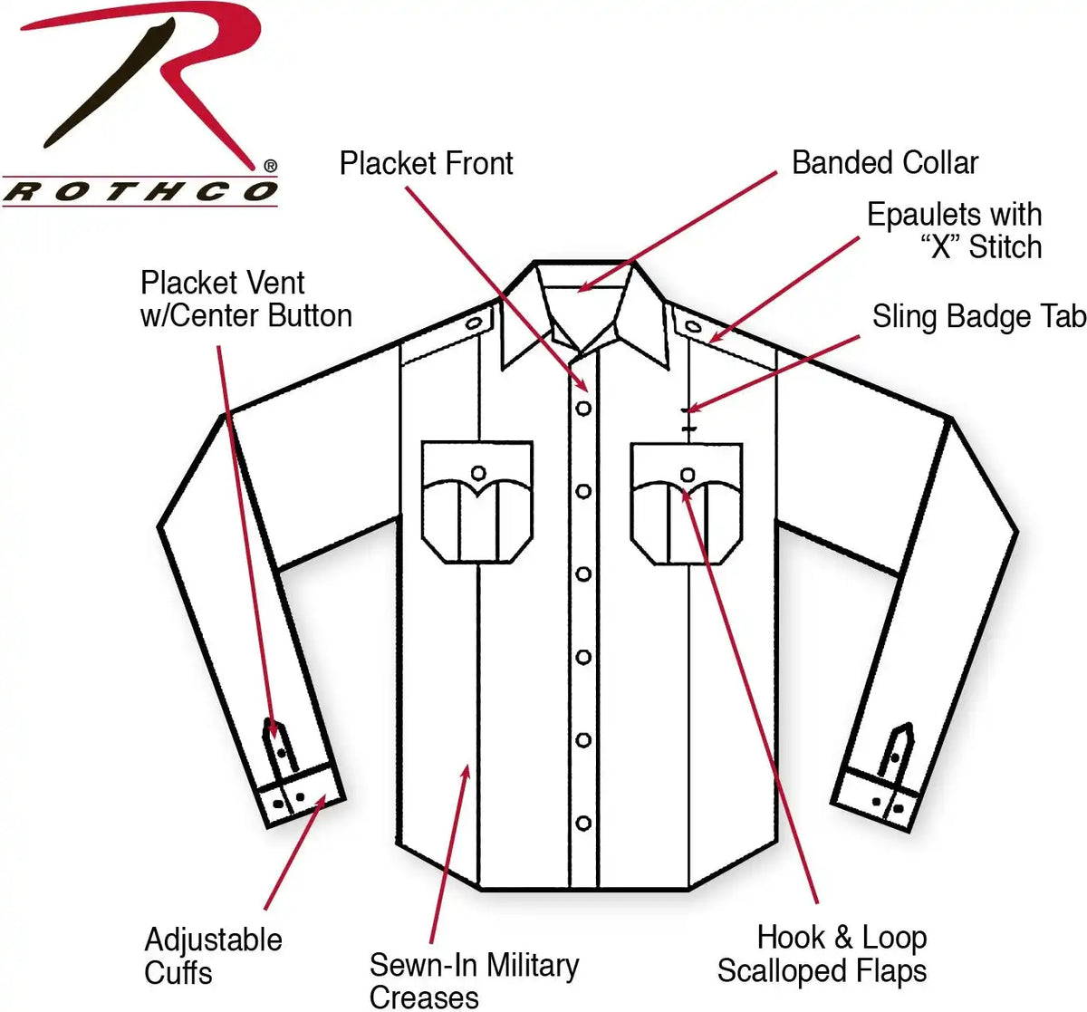 Rothco Long Sleeve Uniform Shirt