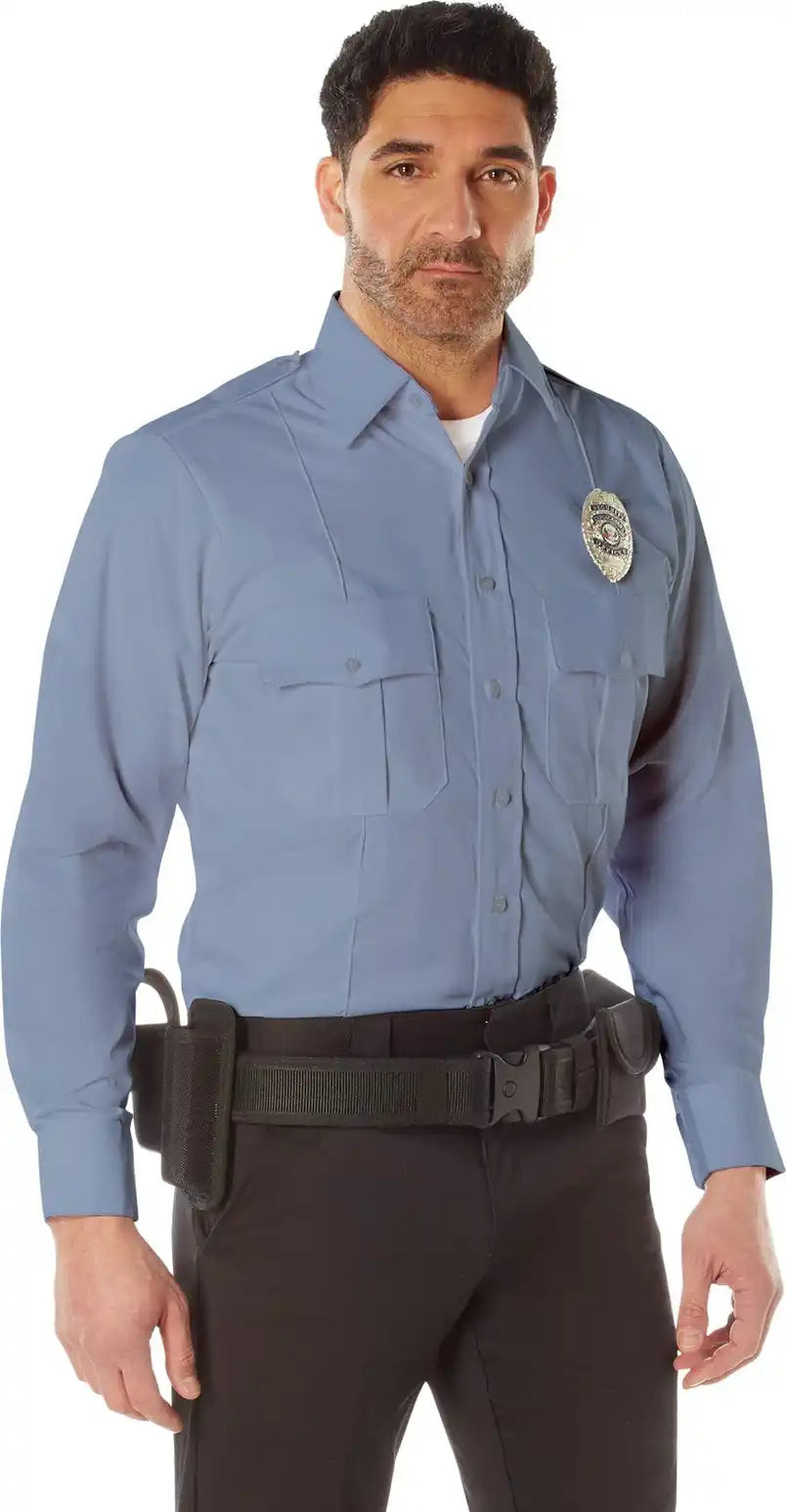 Rothco Long Sleeve Uniform Shirt Light Blue / s
