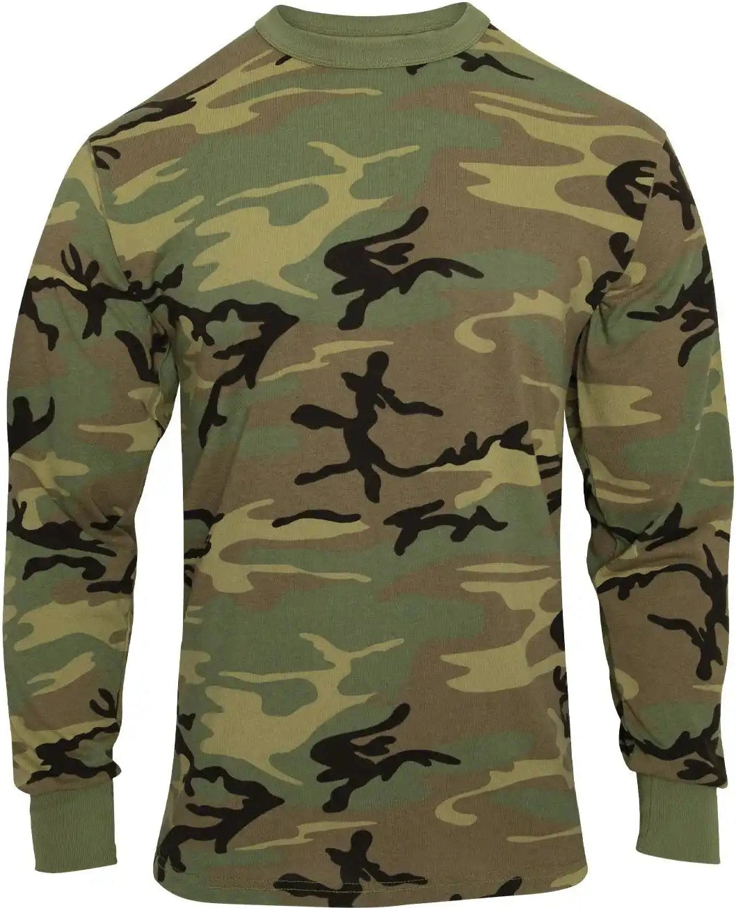 Rothco Long Sleeve Vintage t Shirt Woodland Camo / s