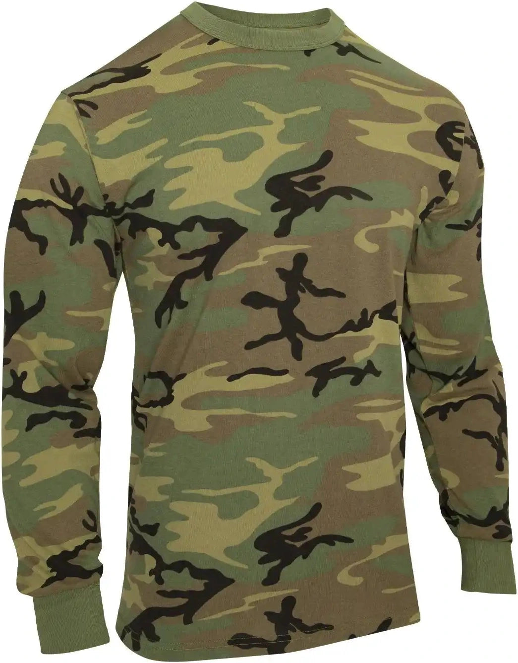 Rothco Long Sleeve Vintage t Shirt Woodland Camo / s
