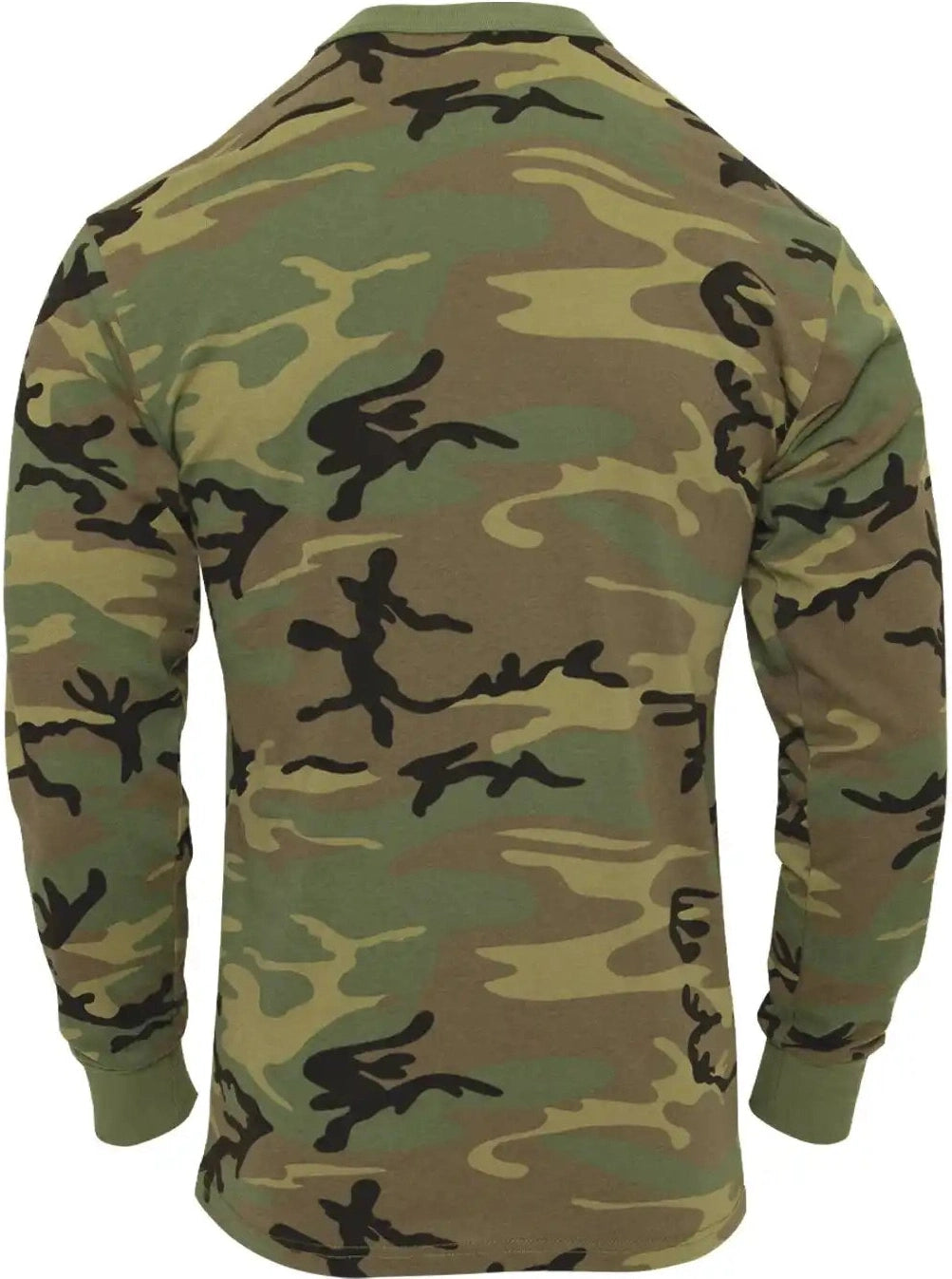 Rothco Long Sleeve Vintage t Shirt Woodland Camo / s