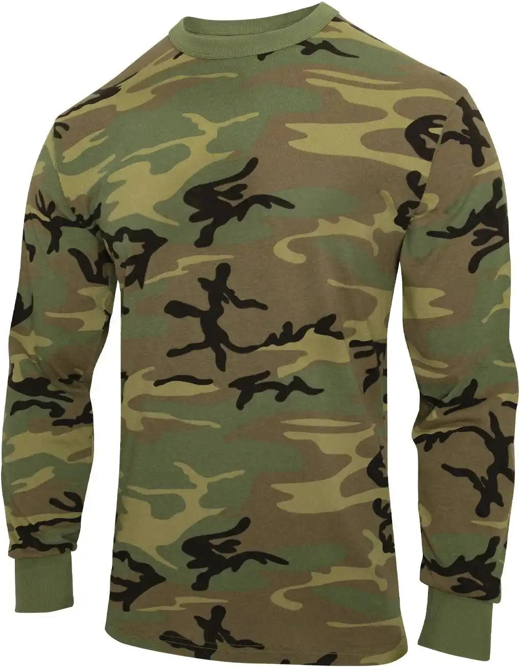 Rothco Long Sleeve Vintage t Shirt Woodland Camo / s