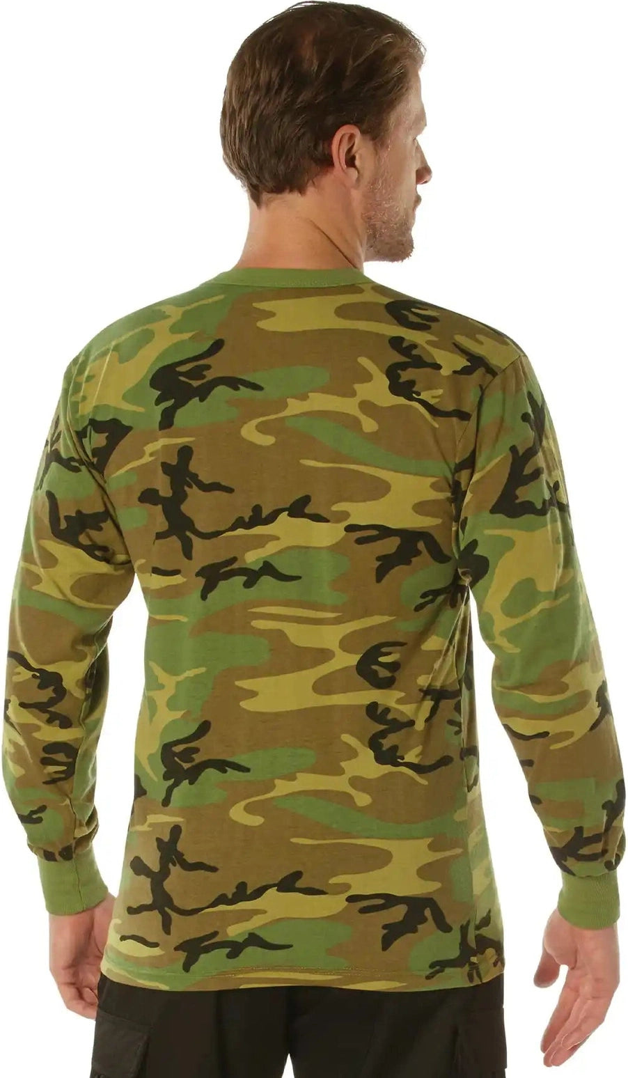 Rothco Long Sleeve Vintage t Shirt Woodland Camo / s