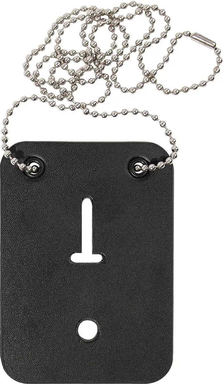 Rothco Low Profile Leather Badge Holder with Chain