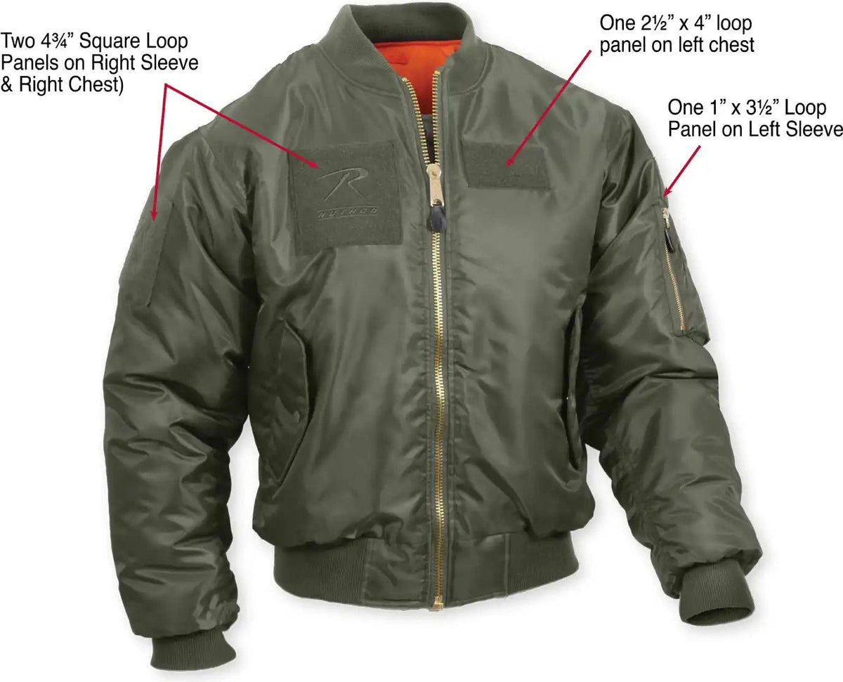 Rothco Ma 1 Flight Jacket with Patches