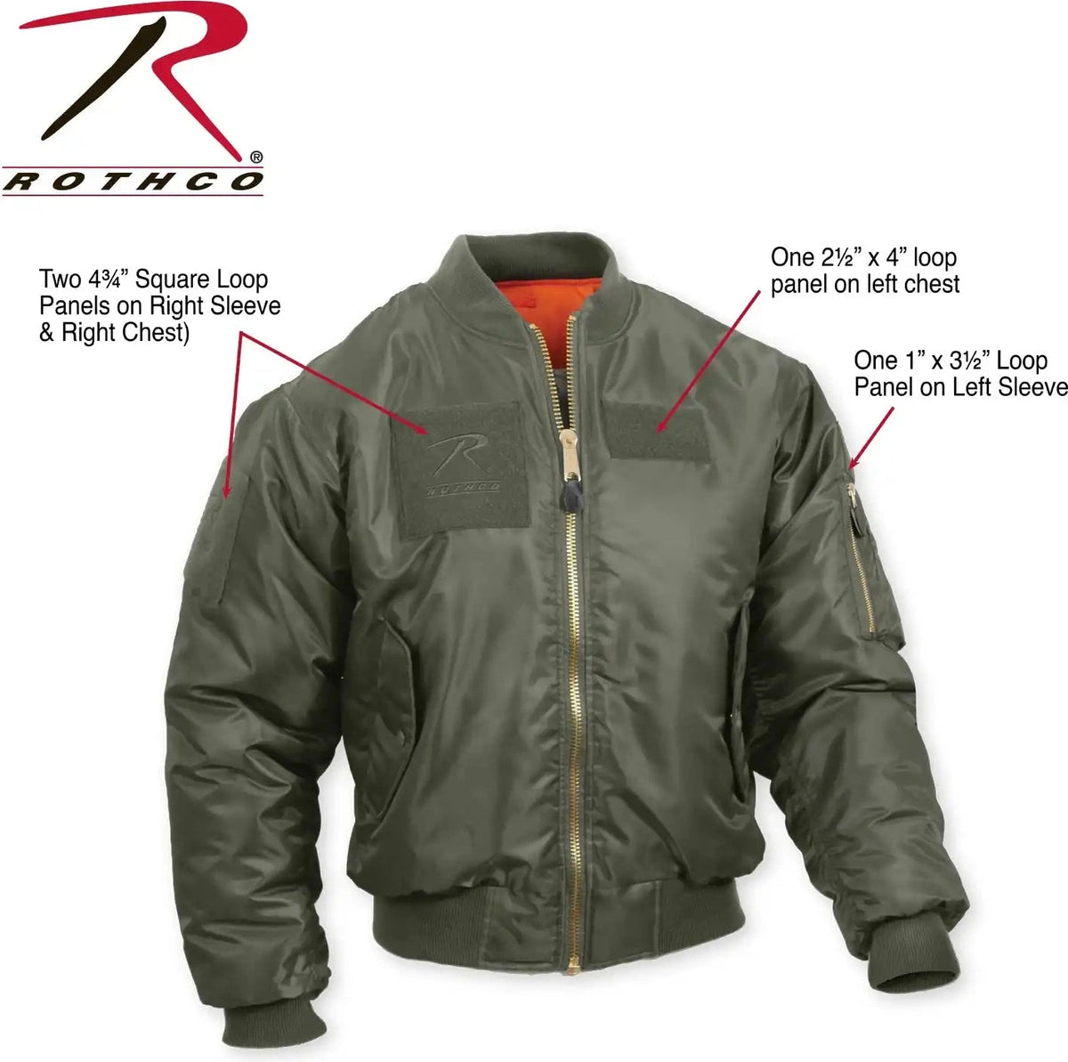 Rothco Ma 1 Flight Jacket with Patches