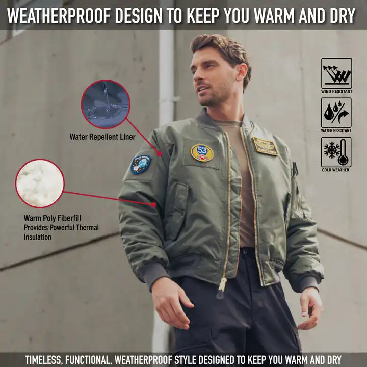 Rothco Ma 1 Flight Jacket with Patches