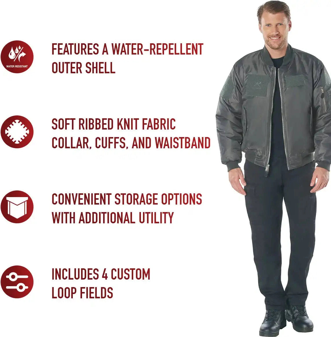 Rothco Ma 1 Flight Jacket with Patches