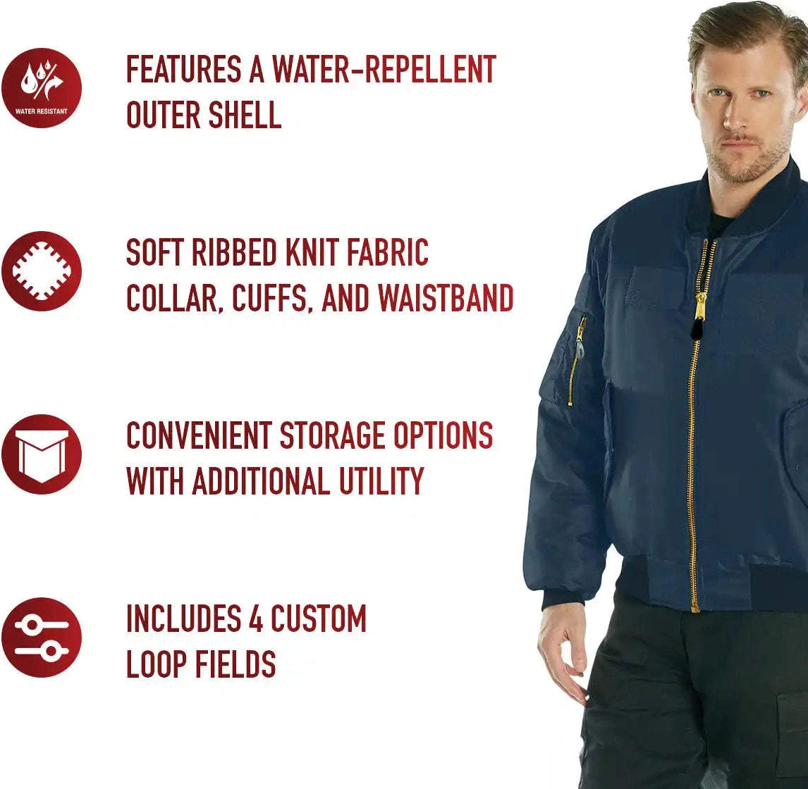 Rothco Ma 1 Flight Jacket with Patches