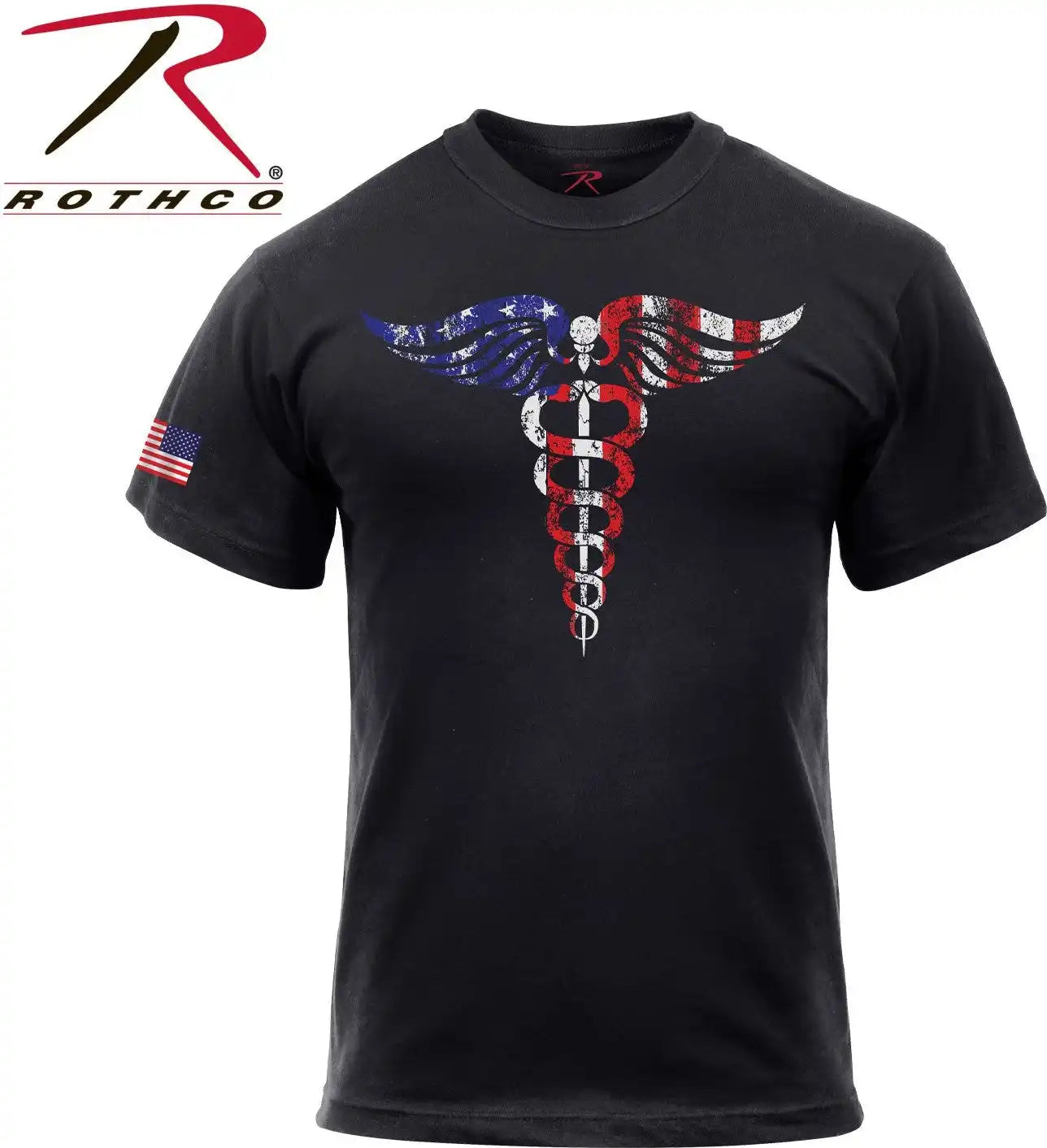 Rothco Medical Symbol (caduceus) T-shirt - Black