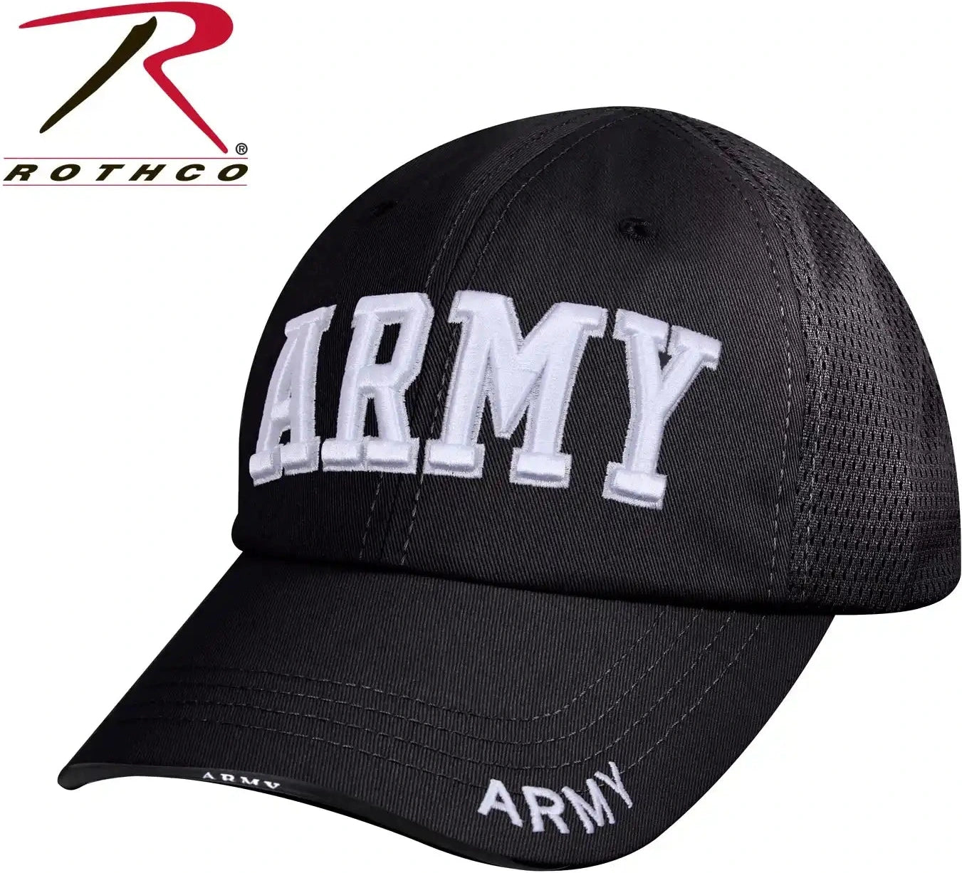 Rothco Mesh Back Army Tactical Cap Black / one Size