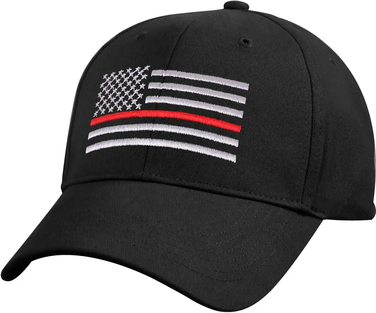 Rothco Mesh Back Thin Red Line Tactical Cap Black / one Size