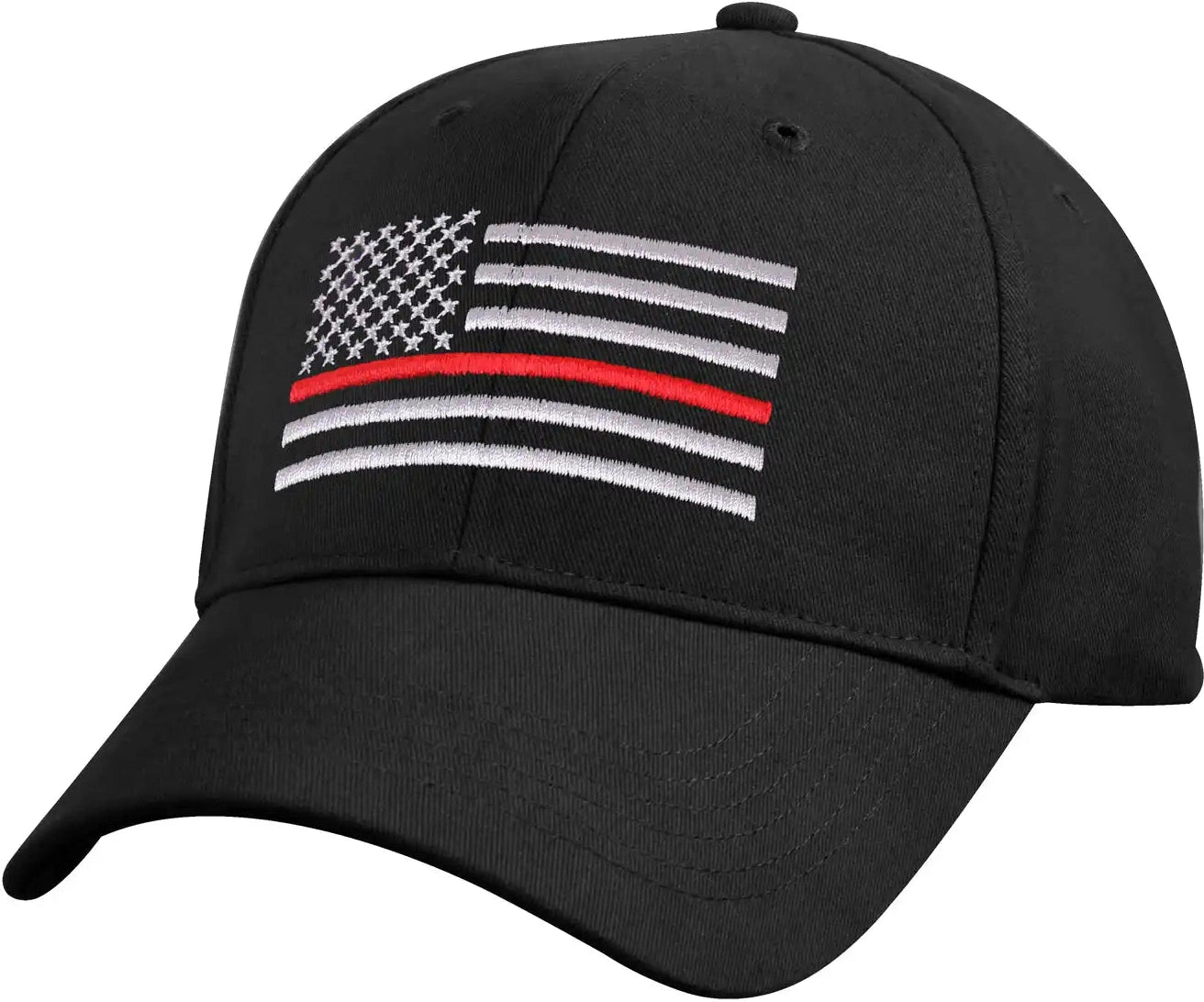 Rothco Mesh Back Thin Red Line Tactical Cap Black / one Size