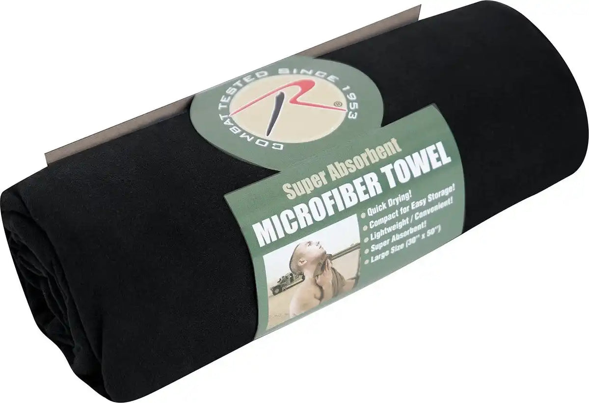 Rothco Microfiber Towel Black / 30’’ x 50’’