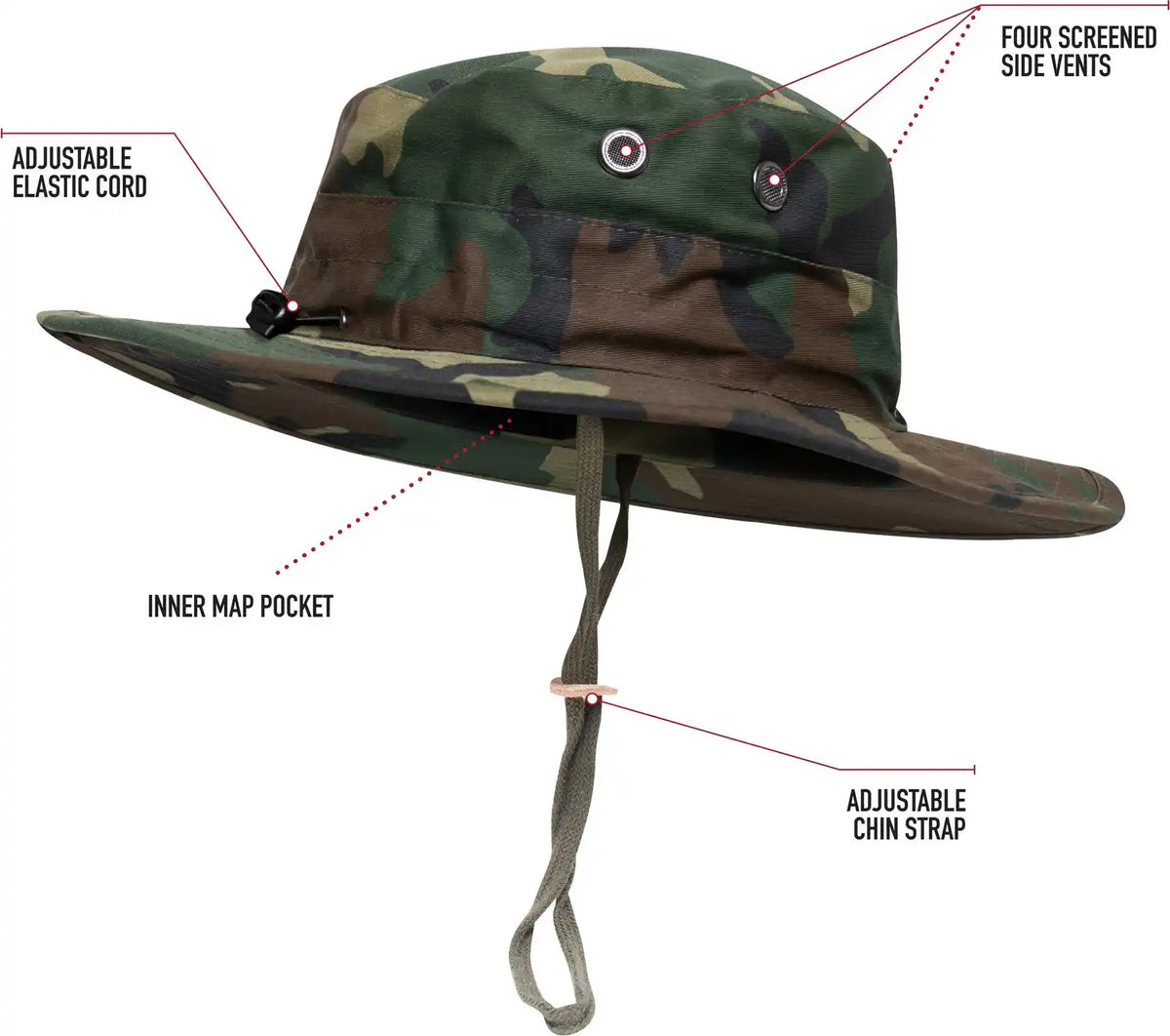 Rothco Midnight Camo Adjustable Boonie Hat