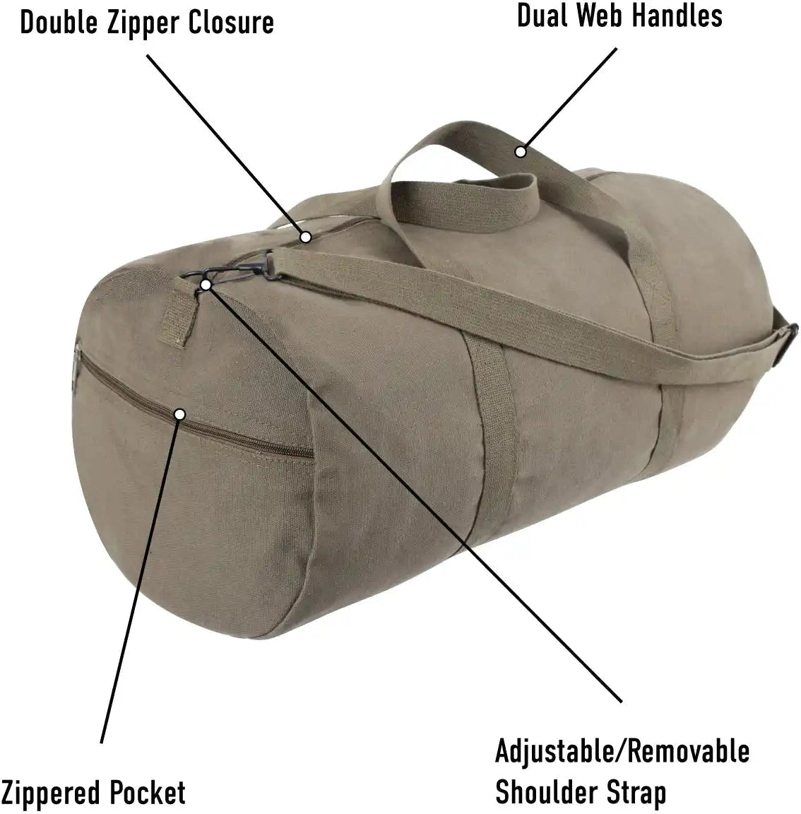 Rothco Midnight Camo Canvas Shoulder Duffle Bag