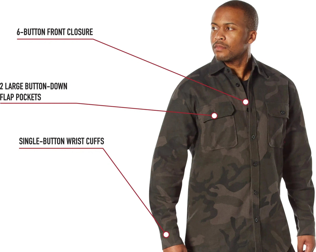 Rothco Midnight Camo Flannel Shirt