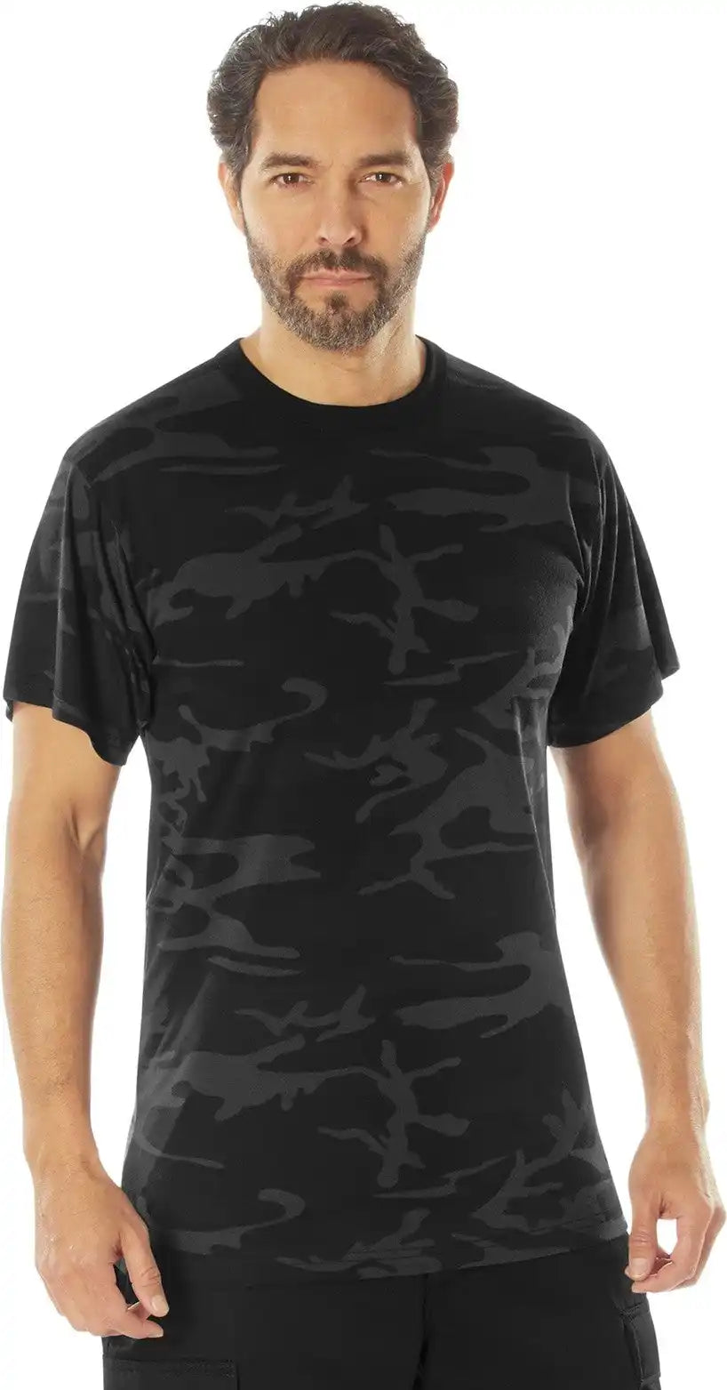 Rothco Midnight Camo Moisture Wicking T-shirt - Woodland / s