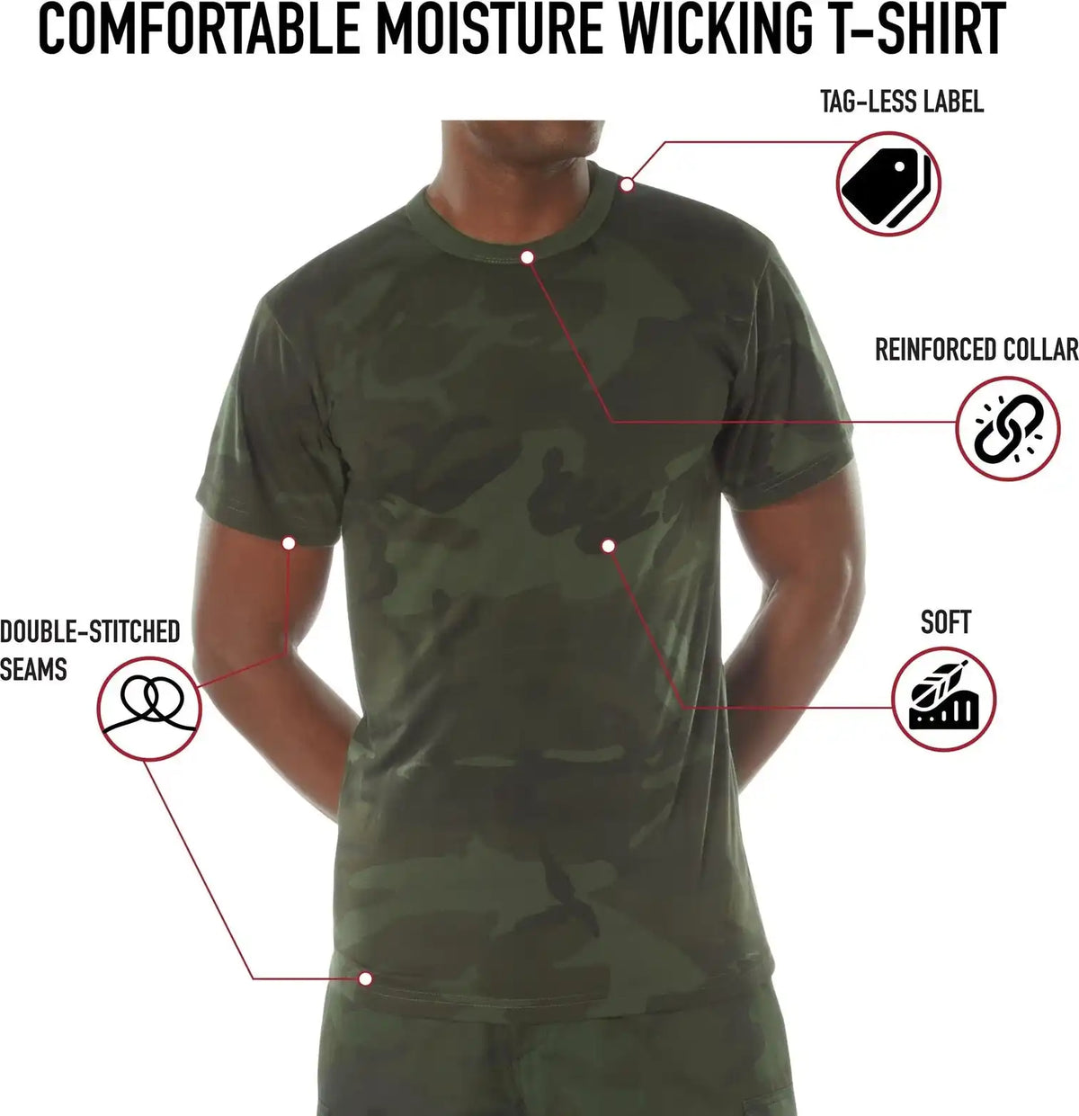 Rothco Midnight Camo Moisture Wicking T-shirt