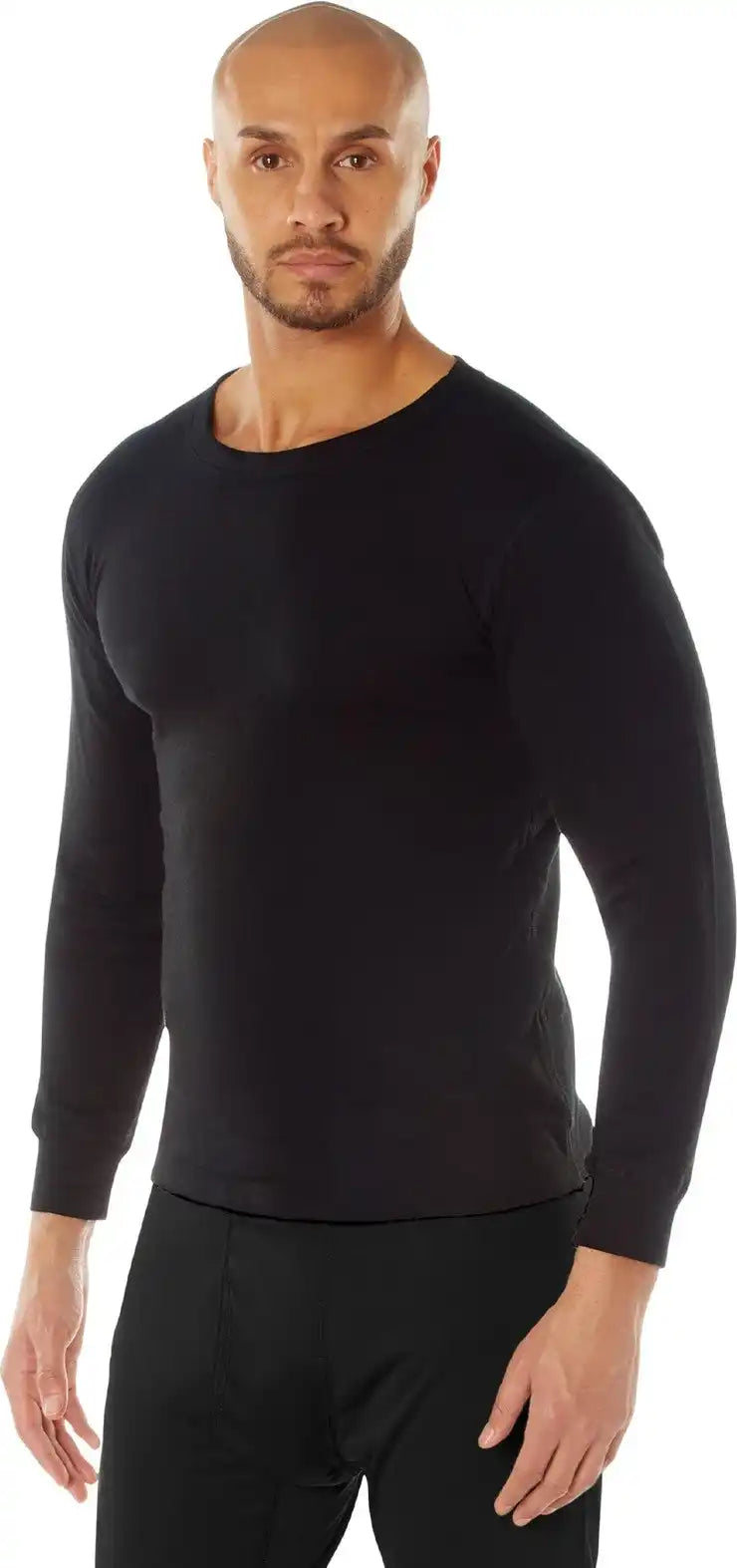 Rothco Midweight Thermal Knit Top Black / s
