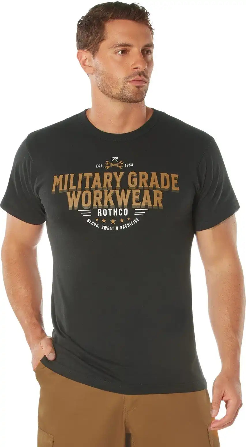 Rothco Military Grade Workwear Graphic t Shirt Black / s