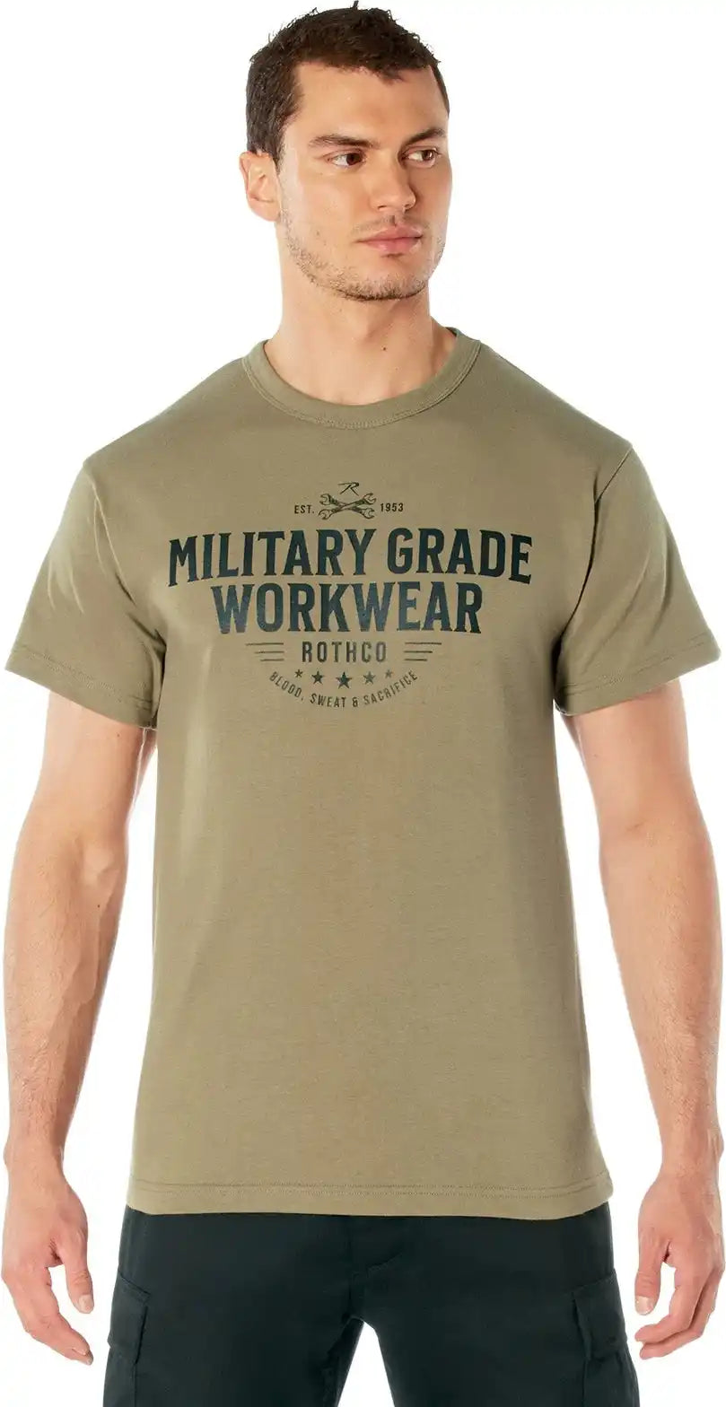 Rothco Military Grade Workwear Graphic t Shirt Coyote Brown / m