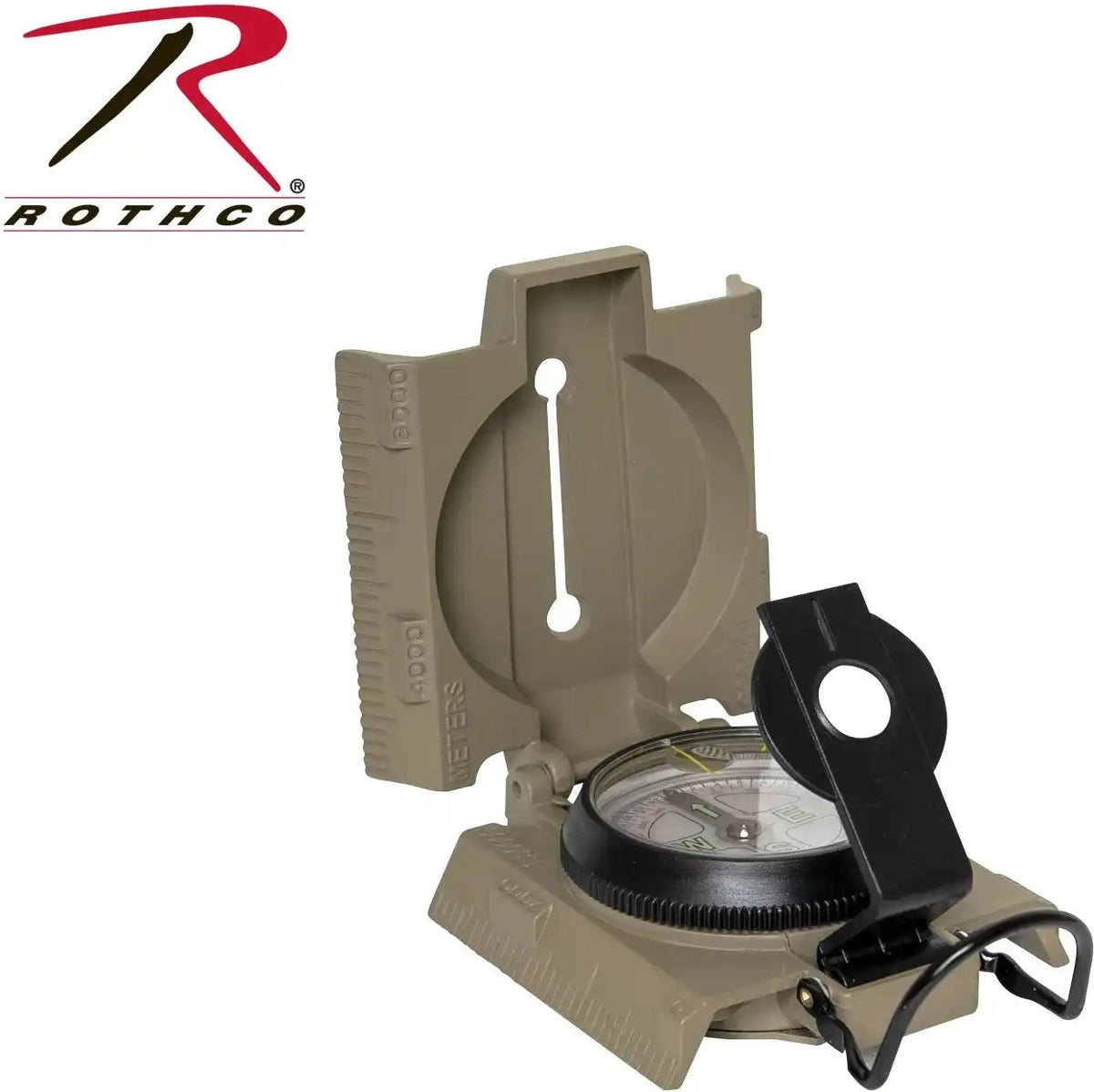 Rothco Military Marching Compass with Led Light Olive Drab