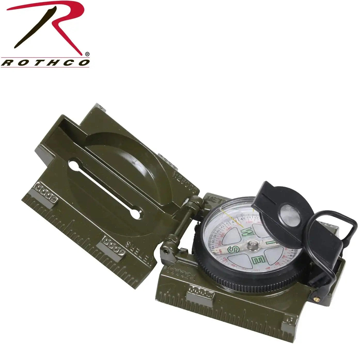 Rothco Military Marching Compass with Led Light Olive Drab