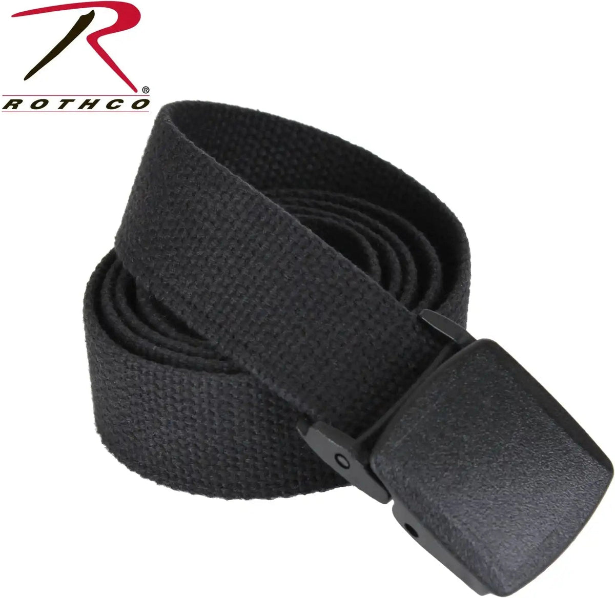 Rothco Military Plastic Buckle Web Belt 54 Inch Black / one Size