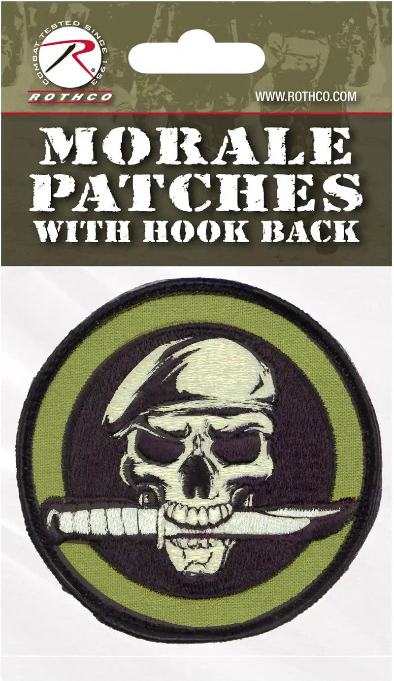 Rothco Military Skull &amp; Knife Morale Patch Bulk Packaging