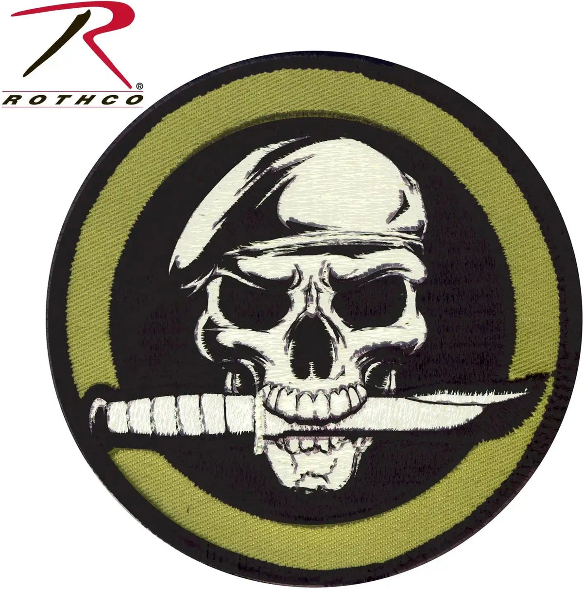 Rothco Military Skull &amp; Knife Morale Patch Bulk Packaging